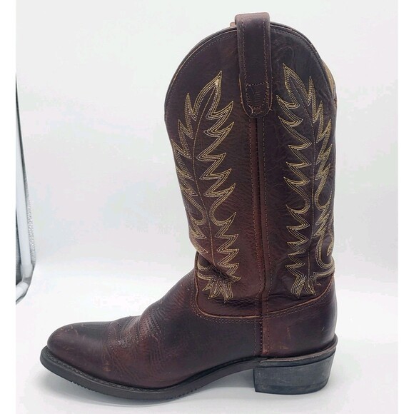 Double-H Western Boots Men\'s 9 D Black Walnut 3269 Dark Brown Embroidered Sierra main image 11